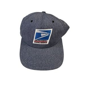 USPS United States Postal Service Blue USA Made Snapback Hat Cap